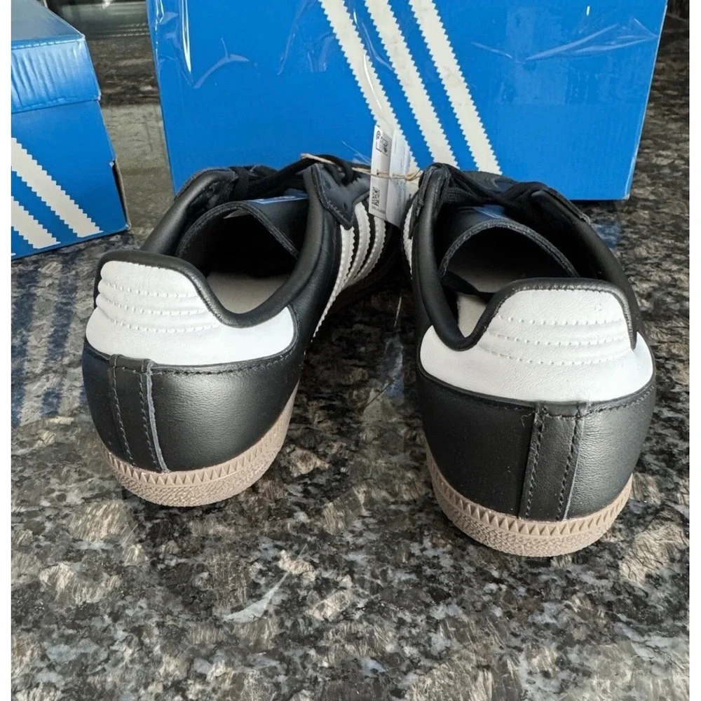 Adidas Samba OG J Core Black White Gum Sole Sneakers IE3676 US 7 Kids Womens 8.5